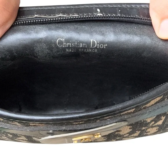 Vintage Christian Dior trotter shoulder bag canvas leather - Picture 12 of 12